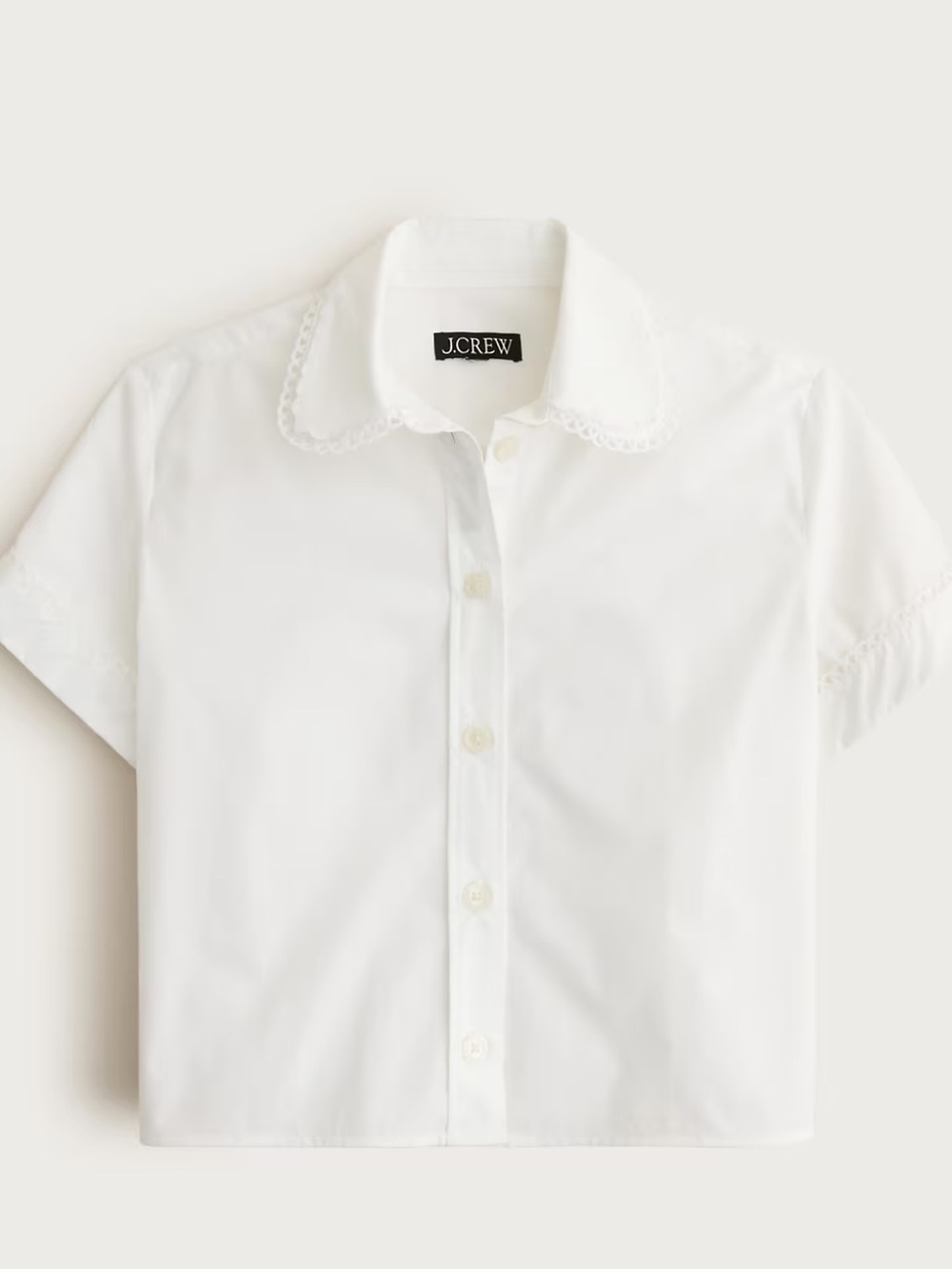 J.crew Gamine Scalloped Short sleeves shirt size 4